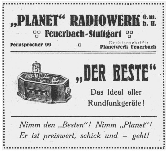 Radiotechnik Planet Empfangsgeraete