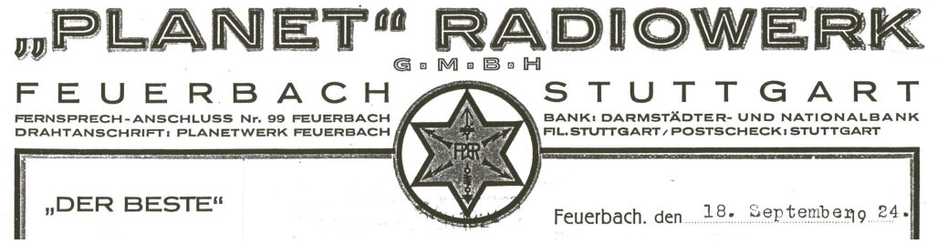 Radiotechnik Planet Stuttgart Feuerbach