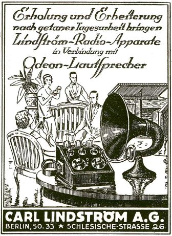 carl lindstroem phonographen lyra parlophon odeon