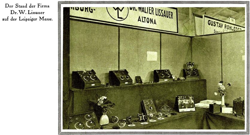 leipziger fruehjahrsmesse 1924 ausgestellten detek torapparate
