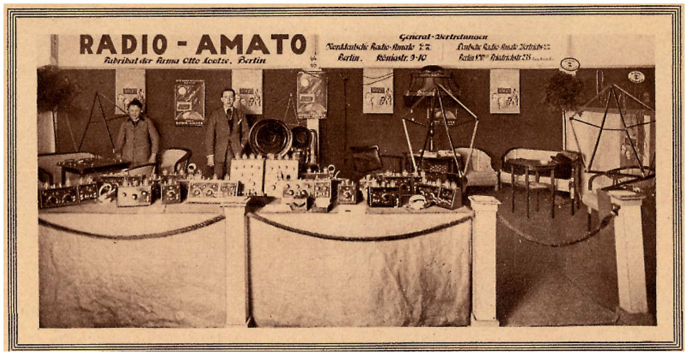 radiotechnik radio amato messestand 1924