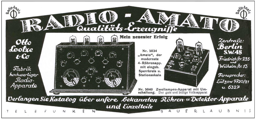 radiotechnik radio amato vierroehren apparat 5034