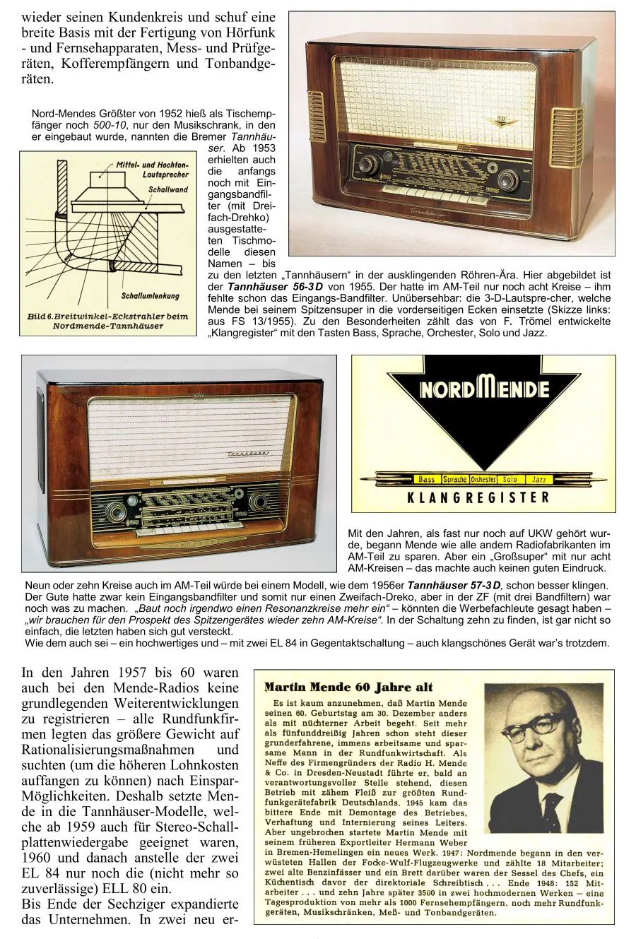 Nordmende Radiochronik Radiogeschichte Radiotechnik