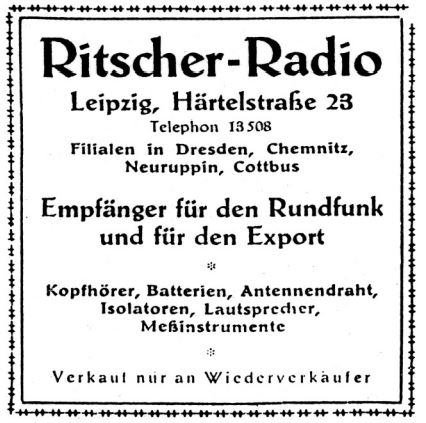 ritscher toelken leipzig burosch radiotechnik