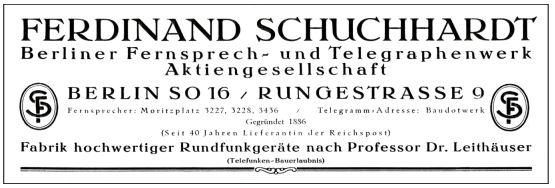 schuchhardt berlin burosch radiotechnik
