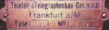 Telefon Telegraphenbau Frankfurt a. M. 03 Radiotechnik