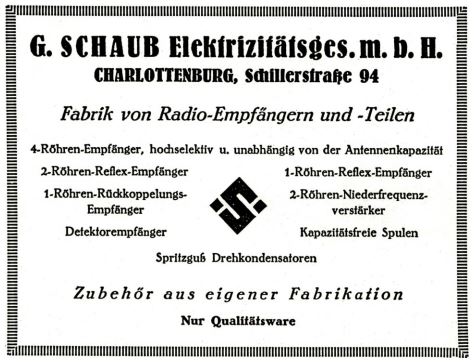 schaub berlin pforzheim burosch radiotechnik
